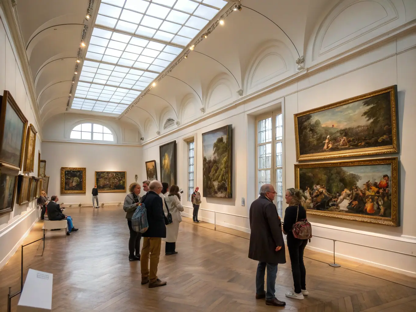 An image of a beautifully curated exhibition featuring historical artifacts and contemporary art, illustrating DU MONDE ENTIER's efforts to make cultural heritage accessible to the public.